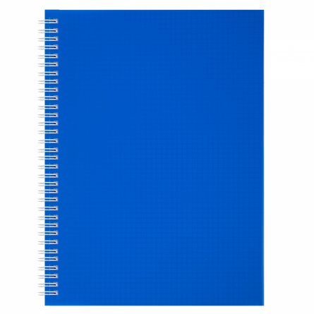 Тетрадь 96л., А4, клетка, Alingar, гребень, блок офсет, цветной пластик, "Синий" фото 1