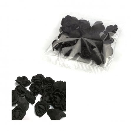 Розочки из фоамирана Schneider, черные, упаковка полиэтилен, 20 шт. фото 1