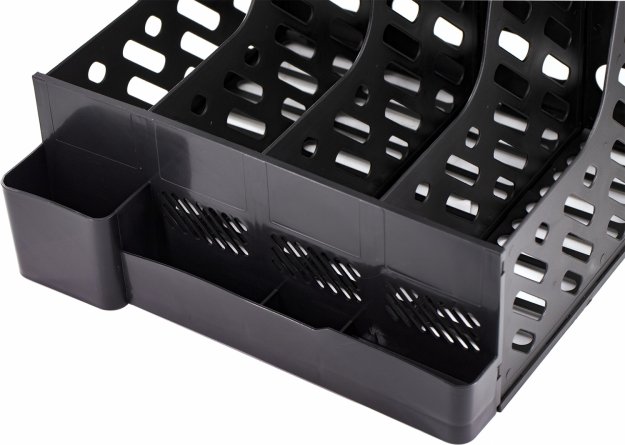 Лоток для бумаг, вертикальный, Alingar, секционный, 4 отделения+4 маленьких, пластик фото 2