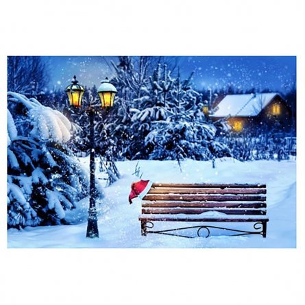 Картина по номерам Рыжий кот, 30х40 см, с акриловыми красками, холст, "Снежная ночь" фото 1