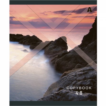 Тетрадь 48л., А5, клетка, Alingar "Необычный пейзаж", скрепка, мелованый  картон ( стандарт), блок офсет, 5 дизайнов в пленке т/у фото 4