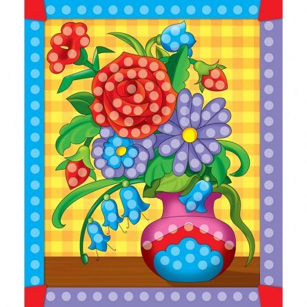 Алмазная мозаика Рыжий кот, c подрамником, с полным заполнением, (клас.), 10х15 см, 16 цветов, "Красивый букет" фото 1