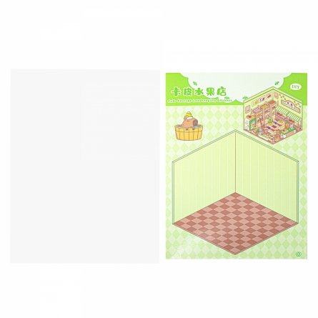 Наклейки для творчества - антистресс набор, 135*195 мм, "MIX CAPYBARA", MINI, 5D стикеры, 4 комнаты, 4 листа с наклейками, 24 шт/уп, шоу-бокс фото 5