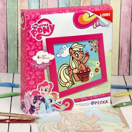Фреска-картина из песка, Lori Hasbro My Little Pony "Эппл Джек", картонная упаковка фото 1