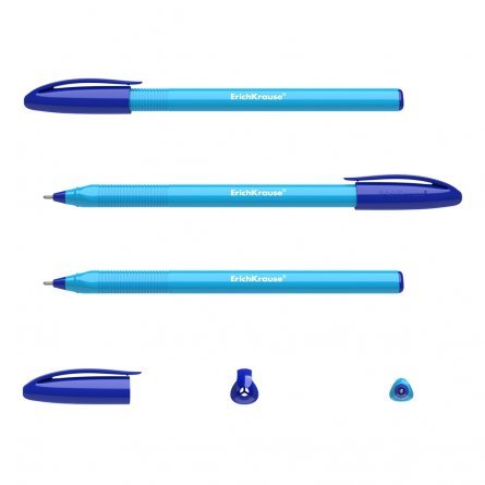 Ручка шариковая Erich Krause"U-108 Neon Stick Ultra Glide Technology", 1.0 мм, синий,игольч. након., пластик. корпус, грип, картонная упаковка фото 2