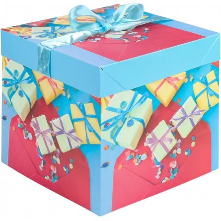 Подарочная коробка Миленд, 25*25*25 см, "Красивые подарочки", с лентой, складная фото 3