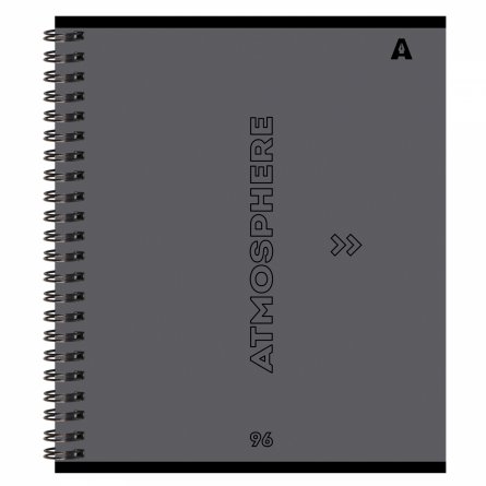 Тетрадь 96л., А5, клетка, Alingar, гребень, блок офсет, мелованный картон, "Atmosphere", 2 дизайна в пленке т/у фото 3