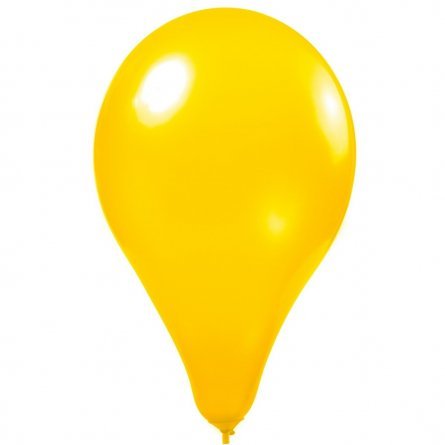 Шар воздушный металлик №10, желтый, 100шт/уп фото 1