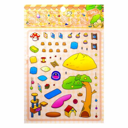 Наклейки для творчества - антистресс, 135*195 мм, "Summer games", MINI, 3D стикеры, 4 локации, 8 листов с наклейками, 10 шт/уп, пакет с европодвесом фото 10