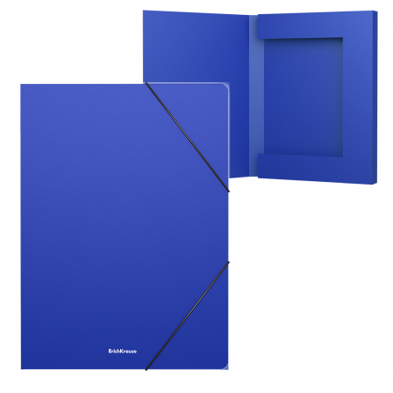Папка на резинке ErichKrause  "Classic" А4, 30мм, пластик, синяя фото 1