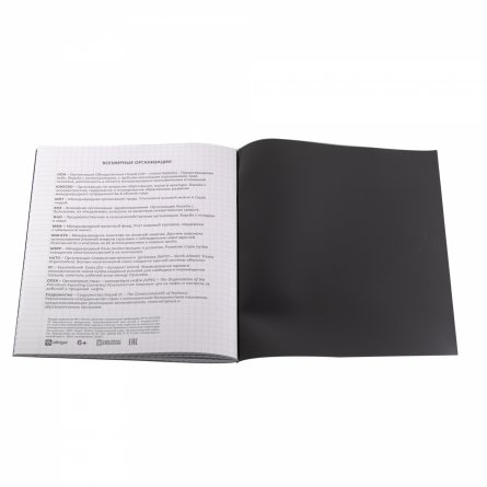 Тетрадь предметная "Обществознание" А5 48л., клетка, со справ матер, скрепка, чёрная пластиковая обложка, блок офсет, Alingar "Стильная классика" фото 2