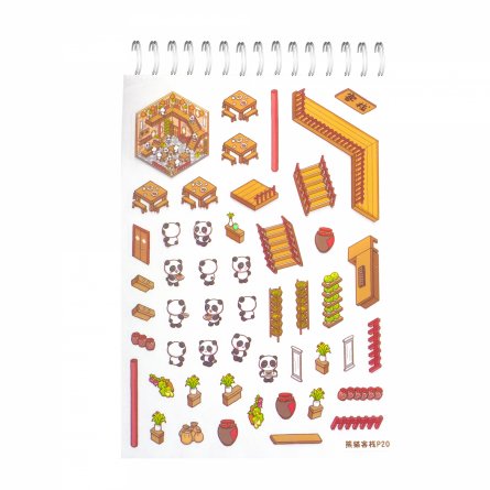 Наклейки для творчества - антистресс блокнот, 135*195 мм, "Sticker Collection", MINI, 3D стикеры, 20 комнат, 20 листов с наклейками, пакет с европодв. фото 42