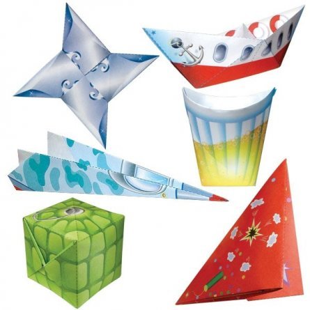 Набор фигурок-оригами Клевер, 215х225х18 мм, оригами, картонная упаковка, "Оригами для мальчишек" фото 1