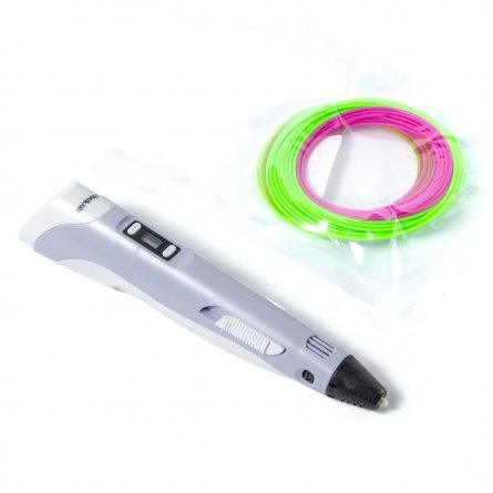 Ручка 3D Myriwell RP200B, пластик PCL/PLA - 3 цвета, фиолетовая, картонная упаковка фото 4