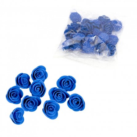Розочки из фоамирана Schneider, синие, упаковка полиэтилен, 20 шт. фото 1