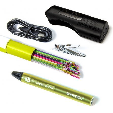 Ручка 3D Myriwell RP300A-B, пластик PCL - ассорти, желтая, картонная упаковка фото 5
