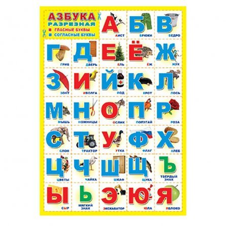Плакат обучающий А3, "Азбука", ТЦ Сфера фото 1
