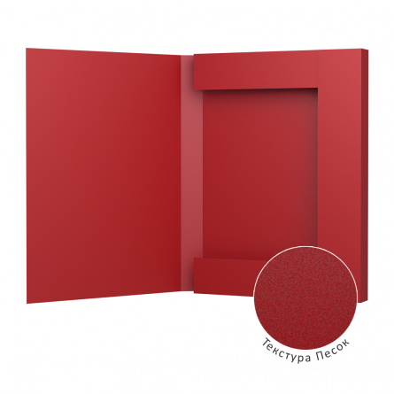 Папка на резинке ErichKrause , A4, 240х330 х30 мм, 600 мкм, пластик, красная, "Classic" фото 2