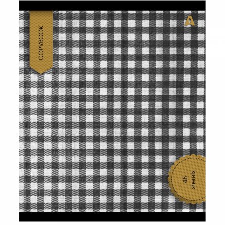 Тетрадь 48л., А5, линия, Alingar "Scotish cage. New"", скрепка, мелованый  картон ( стандарт), блок офсет, 5 дизайнов в пленке т/у фото 5