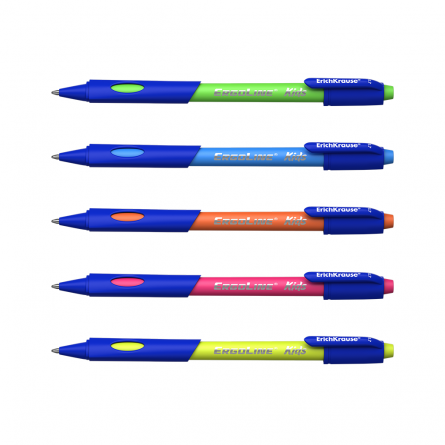 Ручка шариковая Erich Krause "Ultra Glide Ergo Kids", 0,7 мм, синий, резиновый грип, автоматическая, трехгранный, цветной, пластиковый корпус фото 2