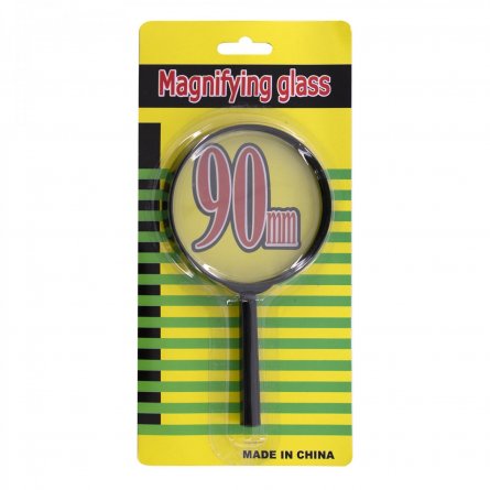 Лупа Alingar, 90 мм, 5-ти кратное увеличение, пластиковый корпус, картонная упаковка фото 1