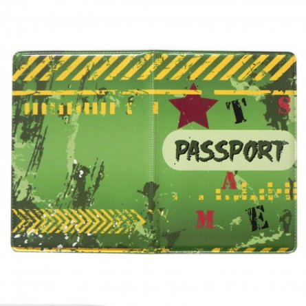Обложка для паспорта, ПВХ, рисунок, "Милитари" фото 1