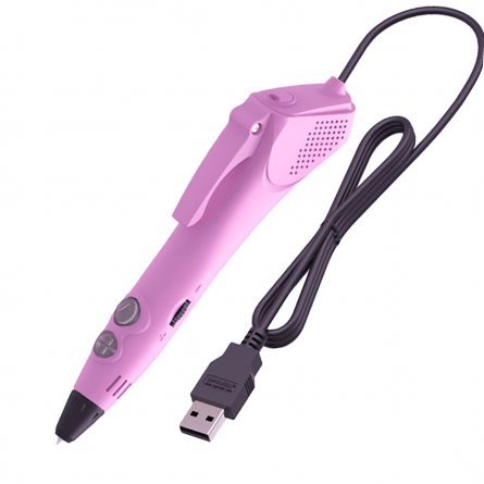 Ручка 3D Myriwell RP200С, PCL, розовая, картонная упаковка фото 1