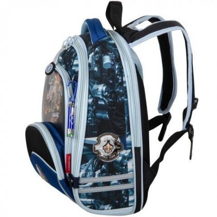 Рюкзак Across, школьный,  с мешком д/обуви, синий, 29х37х15 см фото 3
