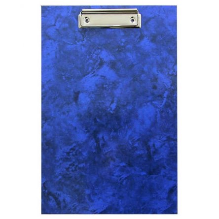 Планшет с верхним зажимом ИМИДЖ, А4, ламинированный картон, "Гроза" синий фото 1