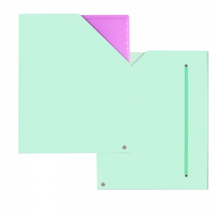 Архивная папка Alingar, 228*172 мм, пластик, 1500 мкм, на резинке с 4 файлами, зеленая фото 1