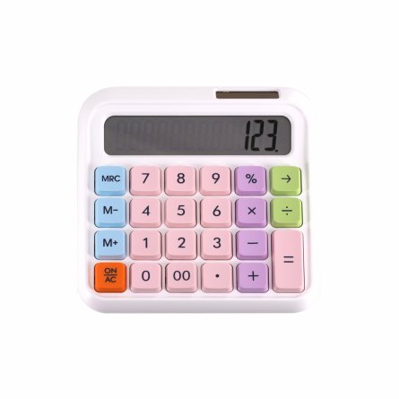 Калькулятор Alingar 12 разрядов, 138*135*15 мм, двойное питание, белый, ААА батарея не в комплекте фото 1