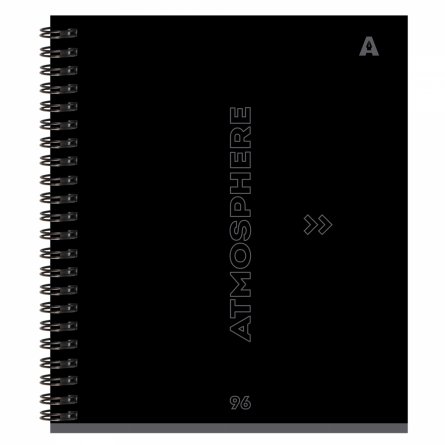 Тетрадь 96л., А5, клетка, Alingar, гребень, блок офсет, мелованный картон, "Atmosphere", 2 дизайна в пленке т/у фото 2