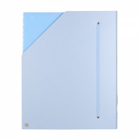 Папка архивная Alingar, A4, 330*250 мм, пластик, 1500 мкм, на резинке с 4 файлами, голубая фото 4