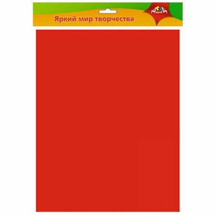Материал для творчества фоамиран Апплика, 500х700 мм, 0,7 мм, красный, пакет с европодвесом фото 1