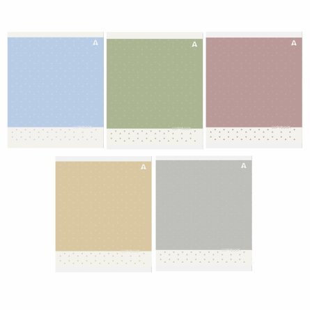 Тетрадь 48л., А5, линия, Alingar "Pattern", скрепка, мелованый  картон ( стандарт), блок офсет, 5 дизайнов в пленке т/у фото 1