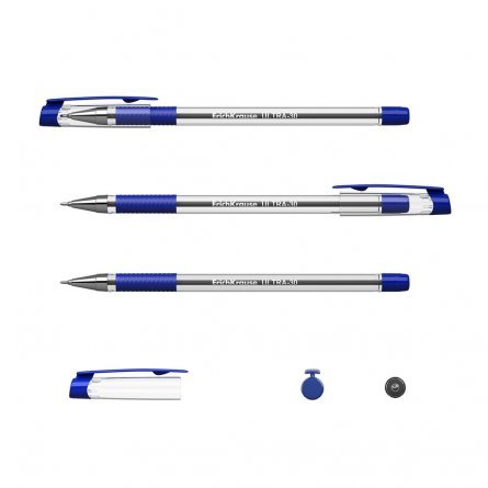 Ручка шариковая Erich Krause"Ultra-30", 0.7 мм, синий, игольч. након., пластик. корпус, резиновый грип, пакет фото 3