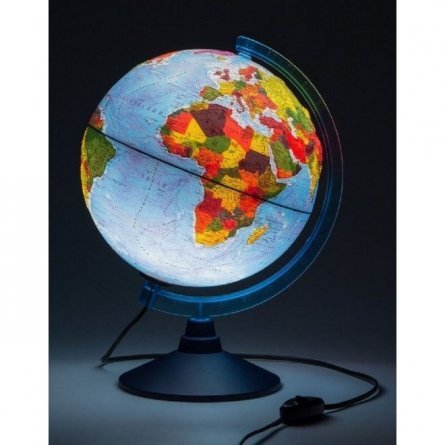 Глобус Земли интерактивный политический, Глобен, d=250 мм, на круглой подставке, с подсветкой фото 2