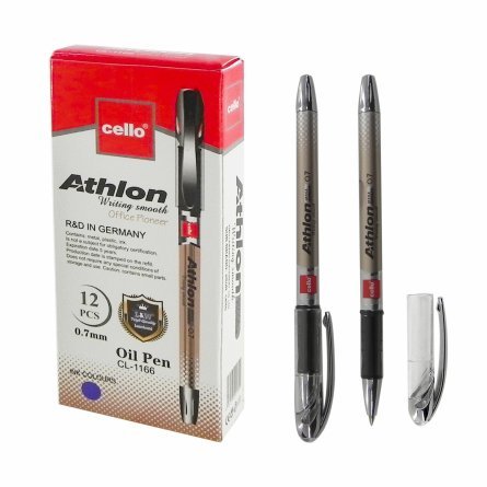 Ручка шариковая "Athlon", 0,7 мм, синяя, круглый, матовый, пластиковый корпус, картонная упаковка фото 1