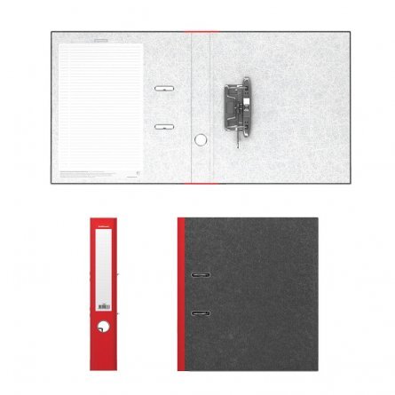 Папка-регистратор с арочным механизмом разборная, ErichKrause "Original", А4, 285х315х50 мм, красный фото 2