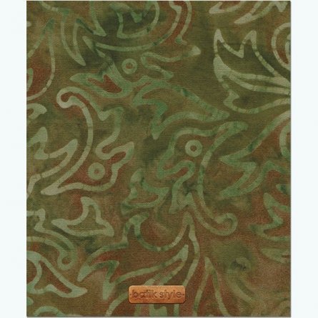 Тетрадь 48л., А5, клетка, Полином "Green Jungle Batik", скрепк, мелованный картон фото 1