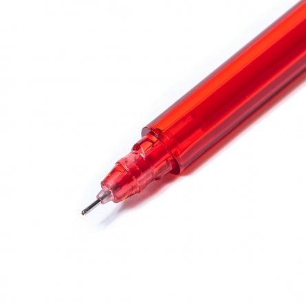 Ручка гелевая Alingar, "Neo",  0,5 мм, красная, игольчатый наконечник, шестигранный пластиковый корпус, в уп. 12 шт., картонная упаковка фото 3