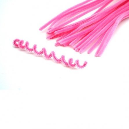 Материал декоративный "Проволока пушистая" Апплика, 30 см, 25 штук, розовый., пакет с европодвесом фото 3