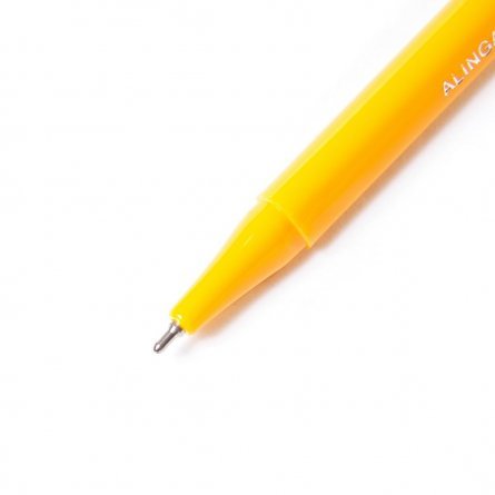 Ручка шариковая Alingar "Offis-fine", 0,5 мм, черная, игольчатый наконечник, трехгранный, оранжевый, пластиковый корпус, картонная упаковка фото 3