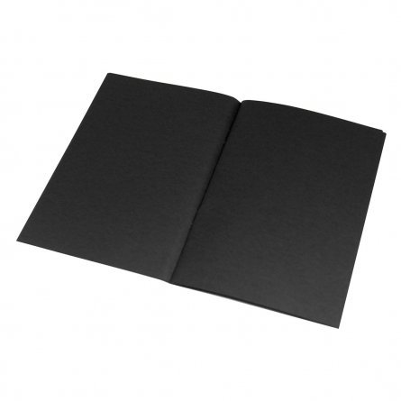 Скетчбук А5 20л., "SKETCHBOOK BLACK 120", 120 г/м2, Полином, скрепка, ламинация, жёсткая подложка, черный офсет фото 3