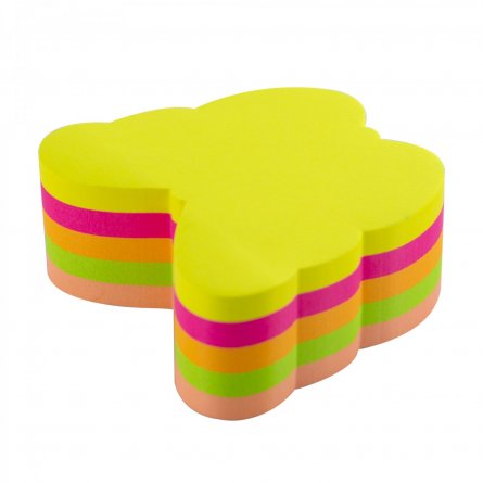 Блок для записей с клеевым краем, Alingar, 5 цв. 300л., в пленке т/у, "Фигурное ассорти" фото 3