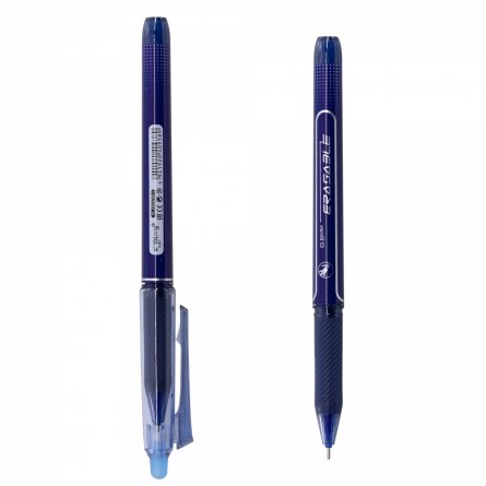 Ручка гелевая пиши-стирай Yalong, "Erasabel", 0,5 мм, синяя, игольx. наконечник, резиновый грип, пластиковый цветной корпус, 6 шт в пластиковой упак фото 2