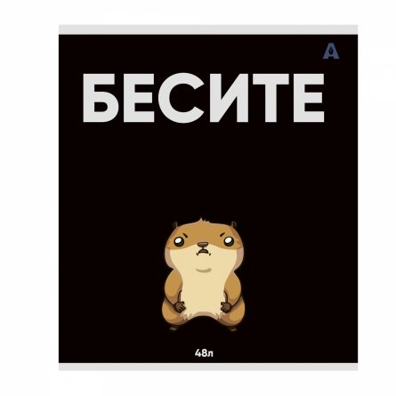 Тетрадь 48л, А5, клетка, Alingar, "Не бесите хомяка " , скрепка,мелованный картон (стандарт), выб УФ лак,  блок офсет, 5 дизайнов в пленке т/у фото 6