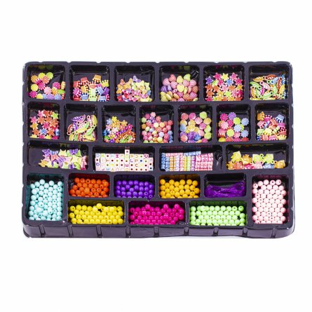 Набор для создания украшений-бусины Alingar, 465х335х40мм,"Jewelry 2", 12 вид. бус., подвес, 2х1,2 м леска, карт. уп. фото 2