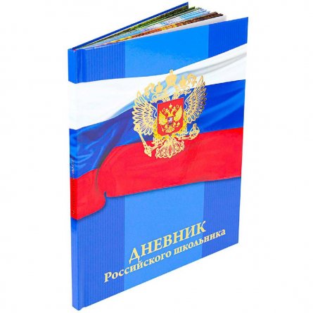 Дневник школьный Проф-Пресс, 1-11 кл., 48л., универсальн., 7БЦ, глян. ламин., тиснение, "Герб на флаге" фото 5