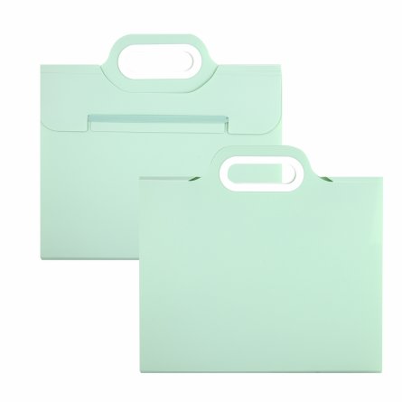 Папка-картотека Alingar, 332х302 мм, на резинке, прорезная ручка, пластик, 700 мкм, 11 отделений, зеленый фото 1